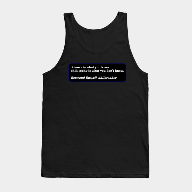 philosopher quote Tank Top by Stevendan